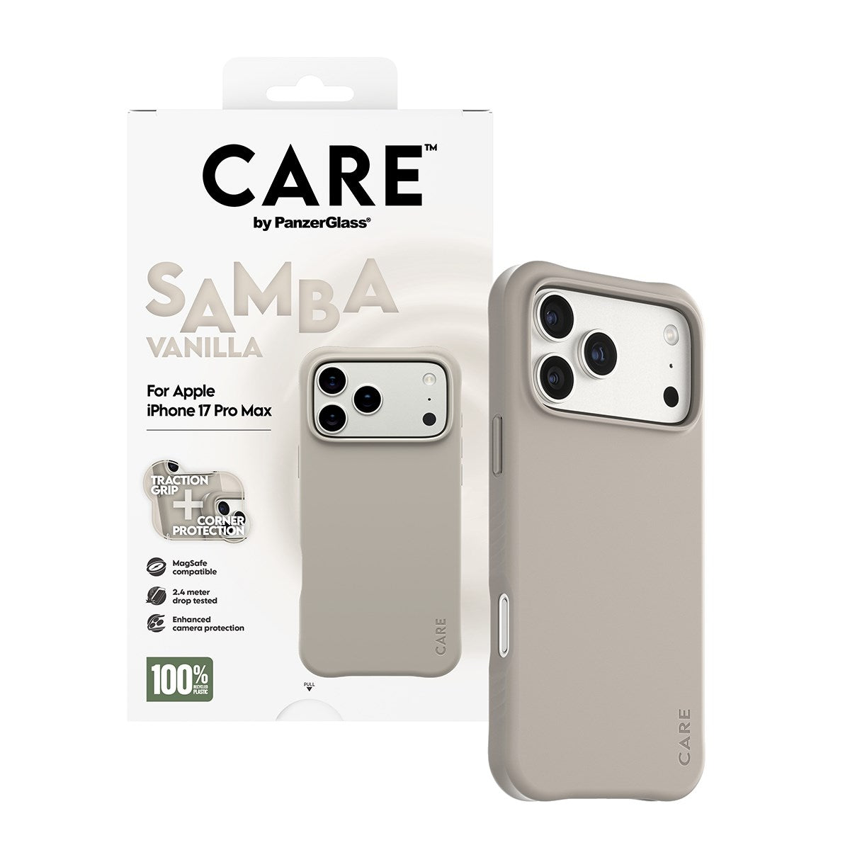 CARE™ by PanzerGlass® Samba Case Vanilla w. MagSafe iPhone 17 Pro Max