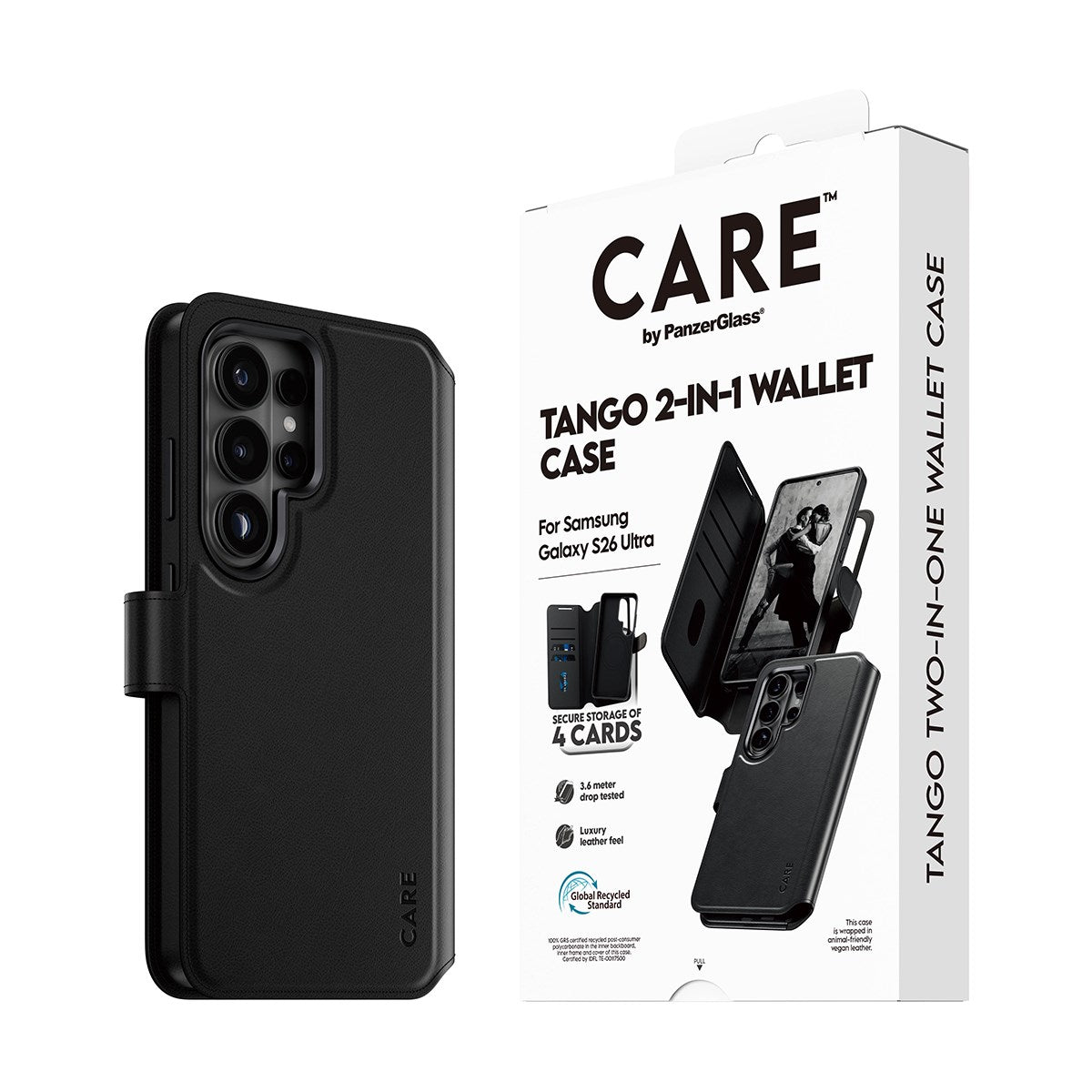 CARE™ by PanzerGlass® Tango 2-in-1 Wallet Case w. Qi Samsung Galaxy S26 Ultra