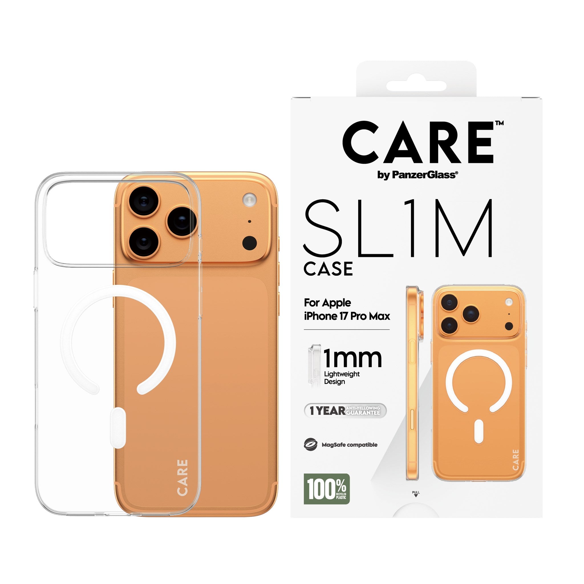 CARE™ by PanzerGlass® SL1M Case Transparent w. MagSafe iPhone 17 Pro Max