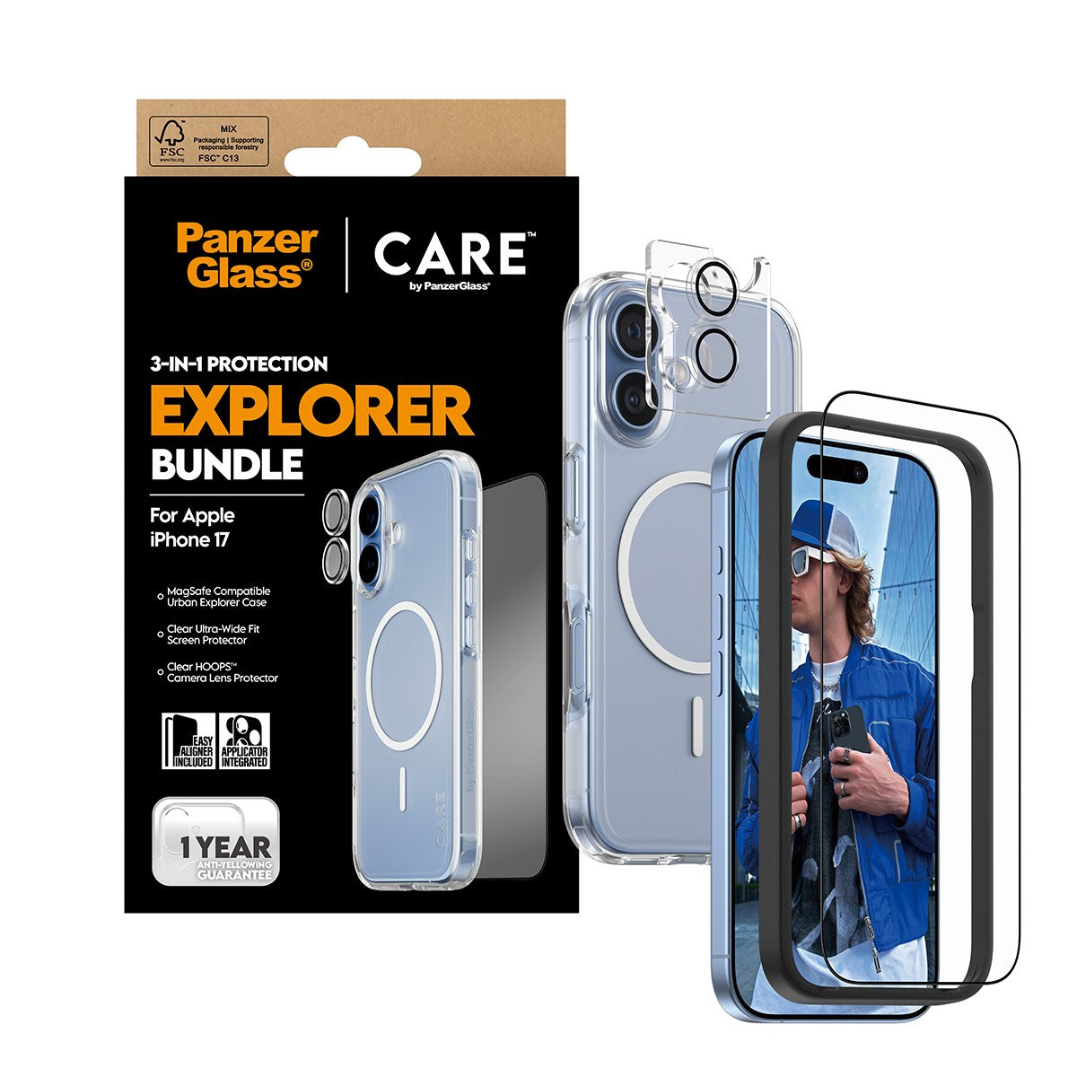 PanzerGlass® | CARE™ by PanzerGlass® 3-in-1 Bundle iPhone 17