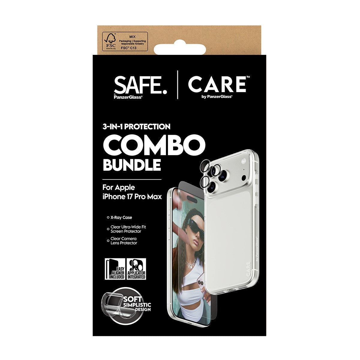SAFE. | CARE™ by PanzerGlass® 3-in-1 Combo Bundle iPhone 17 Pro Max