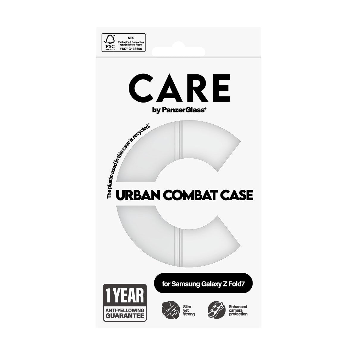 CARE by PanzerGlass® Flagship Case Transparent Urban Combat w. Clear Frame Samsung Galaxy Z Fold7