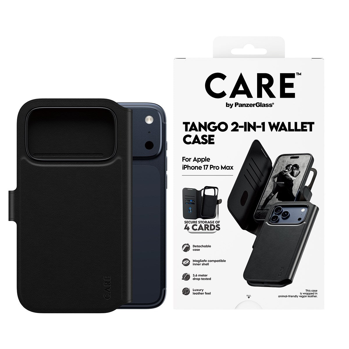CARE™ by PanzerGlass® Tango 2-in-1 Wallet Case w. MagSafe iPhone 17 Pro Max