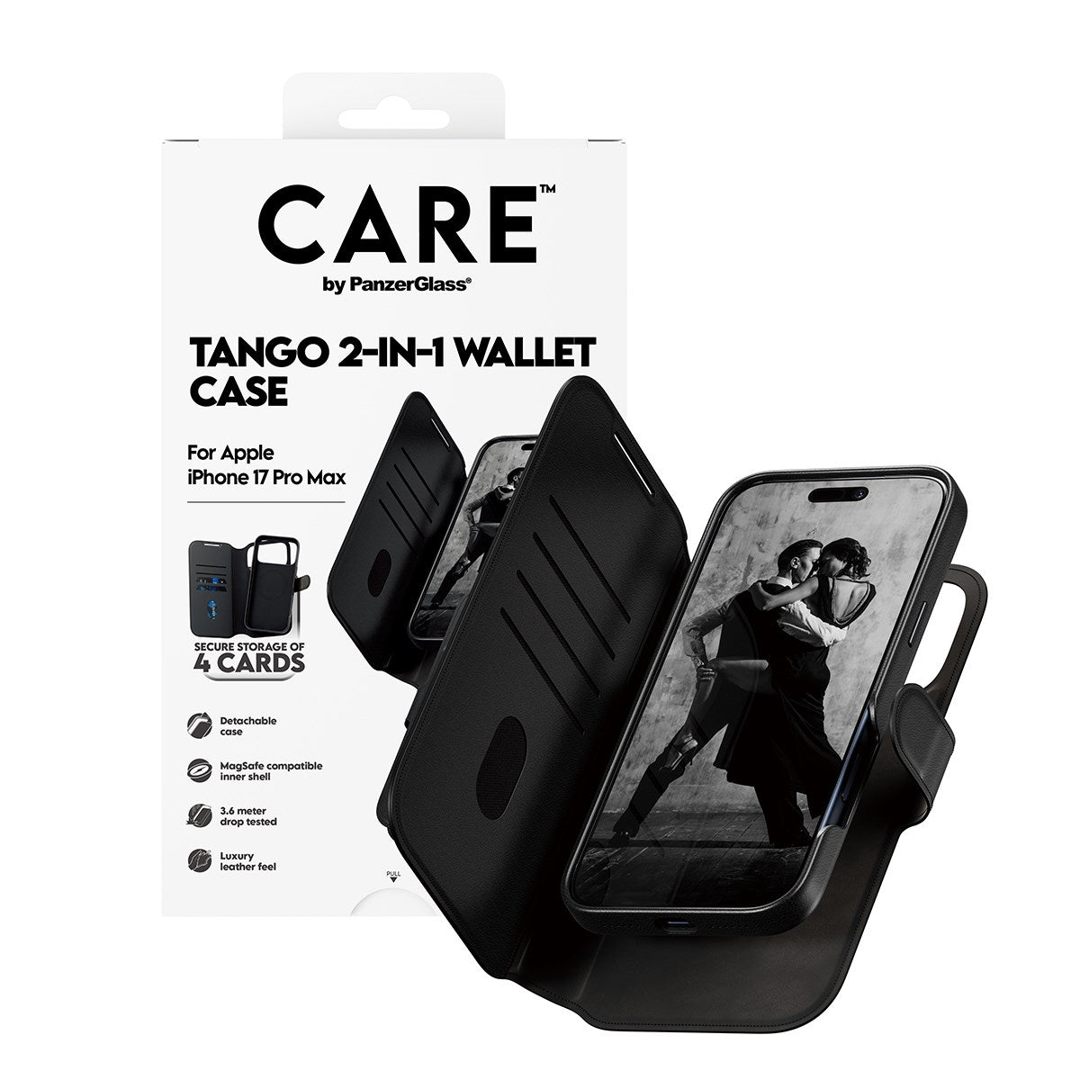 CARE™ by PanzerGlass® Tango 2-in-1 Wallet Case w. MagSafe iPhone 17 Pro Max