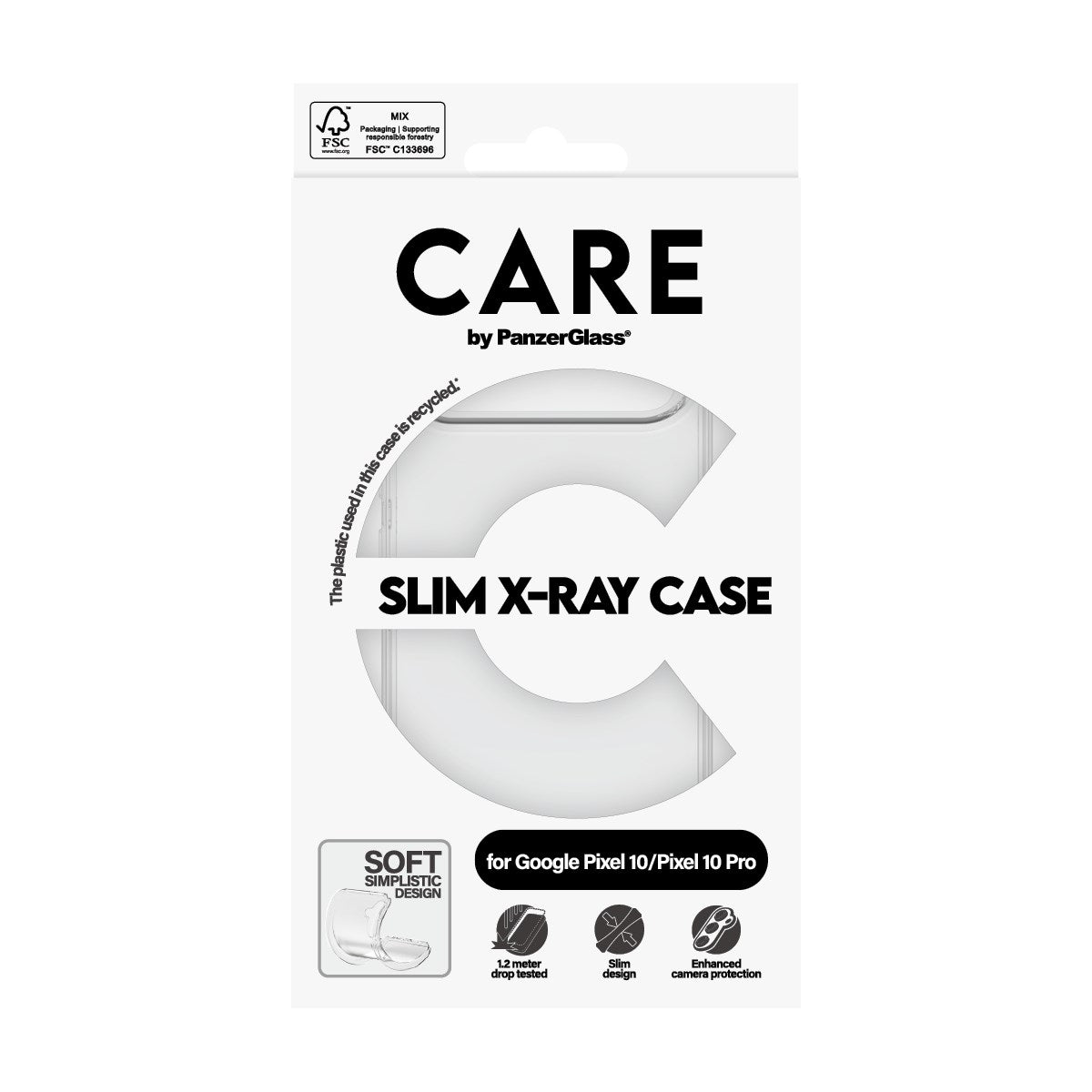 CARE by PanzerGlass® Fashionable Case Transparent X-Ray Soft Basic Google Pixel 10 | 9 Pro