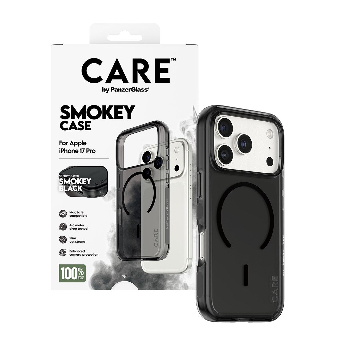 CARE™ by PanzerGlass® Urban Explorer Case Smokey w. Black MagSafe iPhone 17 Pro