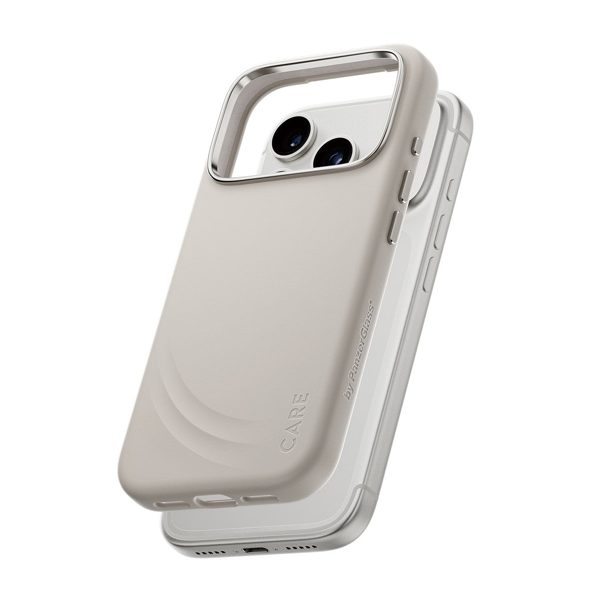 CARE™ by PanzerGlass® Flow Case Vanilla w. Haptic Button & MagSafe iPhone 17 Pro