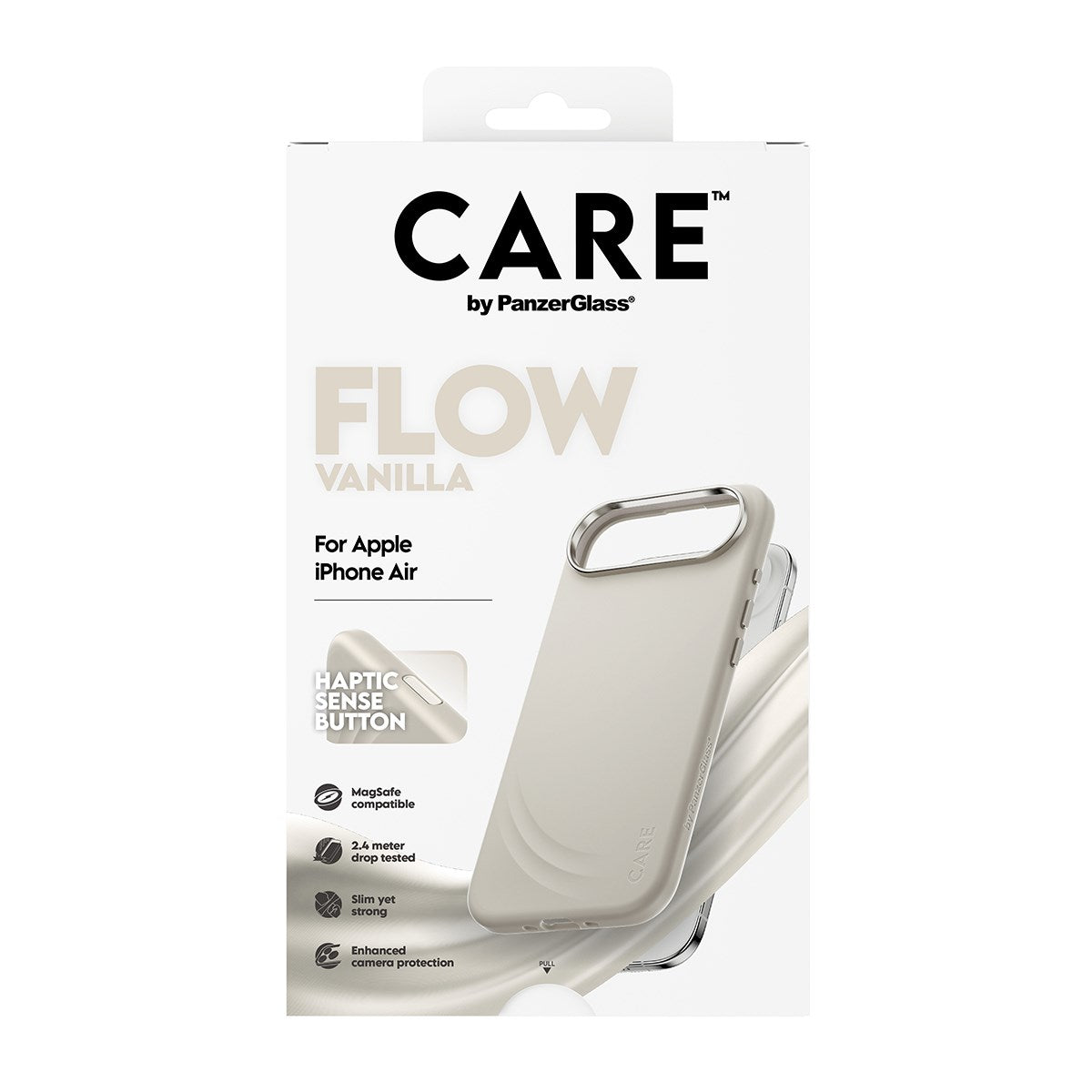 CARE™ by PanzerGlass® Flow Case Vanilla w. Haptic Button & MagSafe iPhone Air