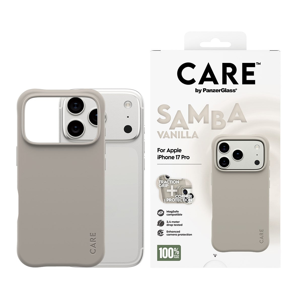 CARE™ by PanzerGlass® Samba Case Vanilla w. MagSafe iPhone 17 Pro