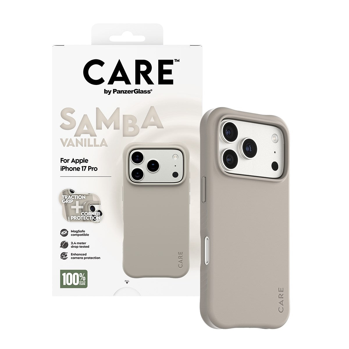 CARE™ by PanzerGlass® Samba Case Vanilla w. MagSafe iPhone 17 Pro