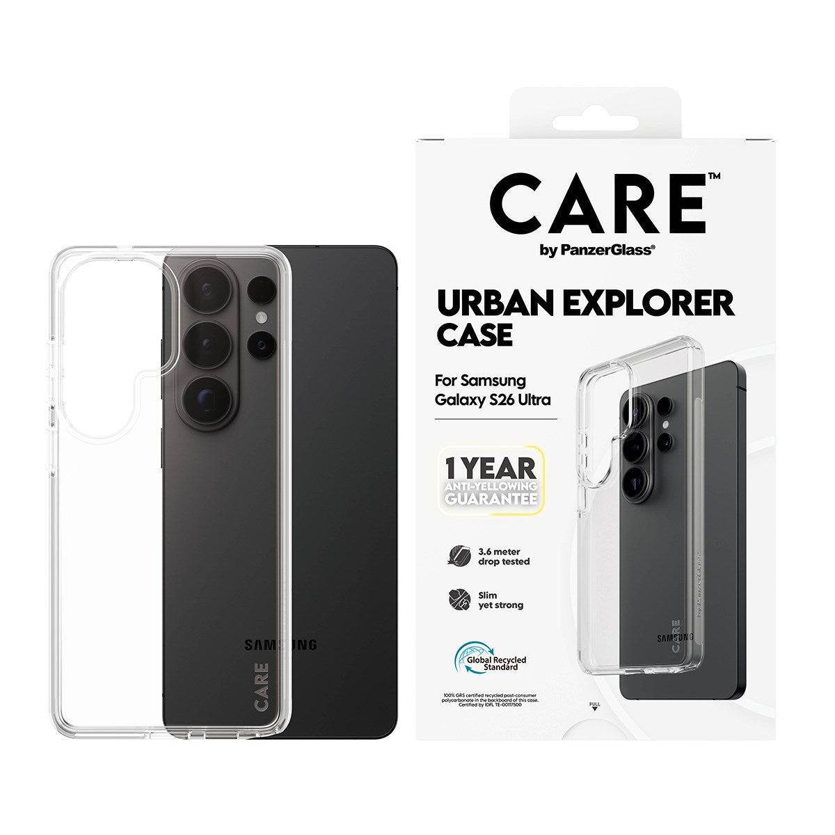 CARE™ by PanzerGlass® Urban Explorer Case Transparent Samsung Galaxy S26 Ultra