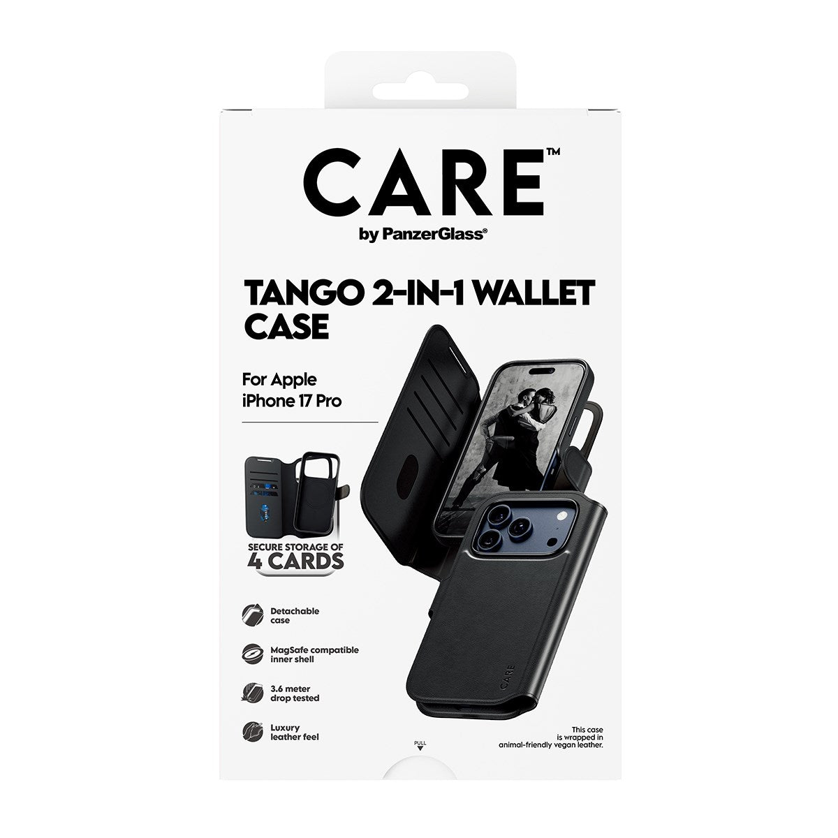 CARE™ by PanzerGlass® Tango 2-in-1 Wallet Case w. MagSafe iPhone 17 Pro