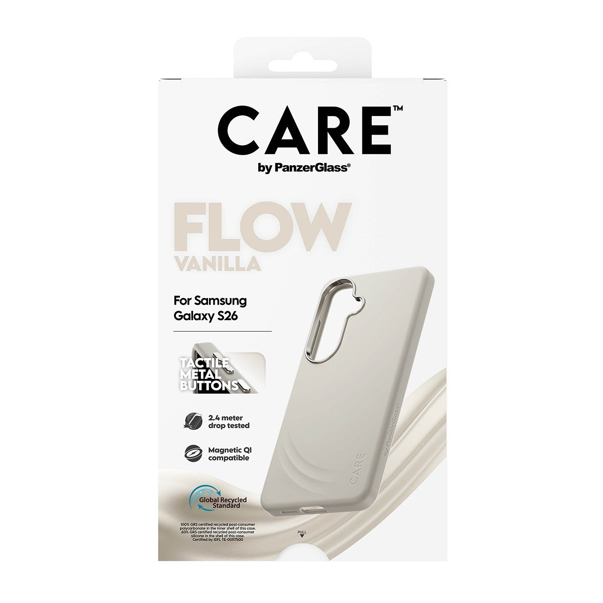 CARE™ by PanzerGlass® Flow Case Vanilla w. Qi Samsung Galaxy S26