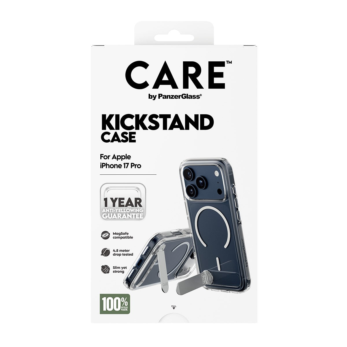 CARE™ by PanzerGlass® Case Transparent w. Kickstand & MagSafe iPhone 17 Pro