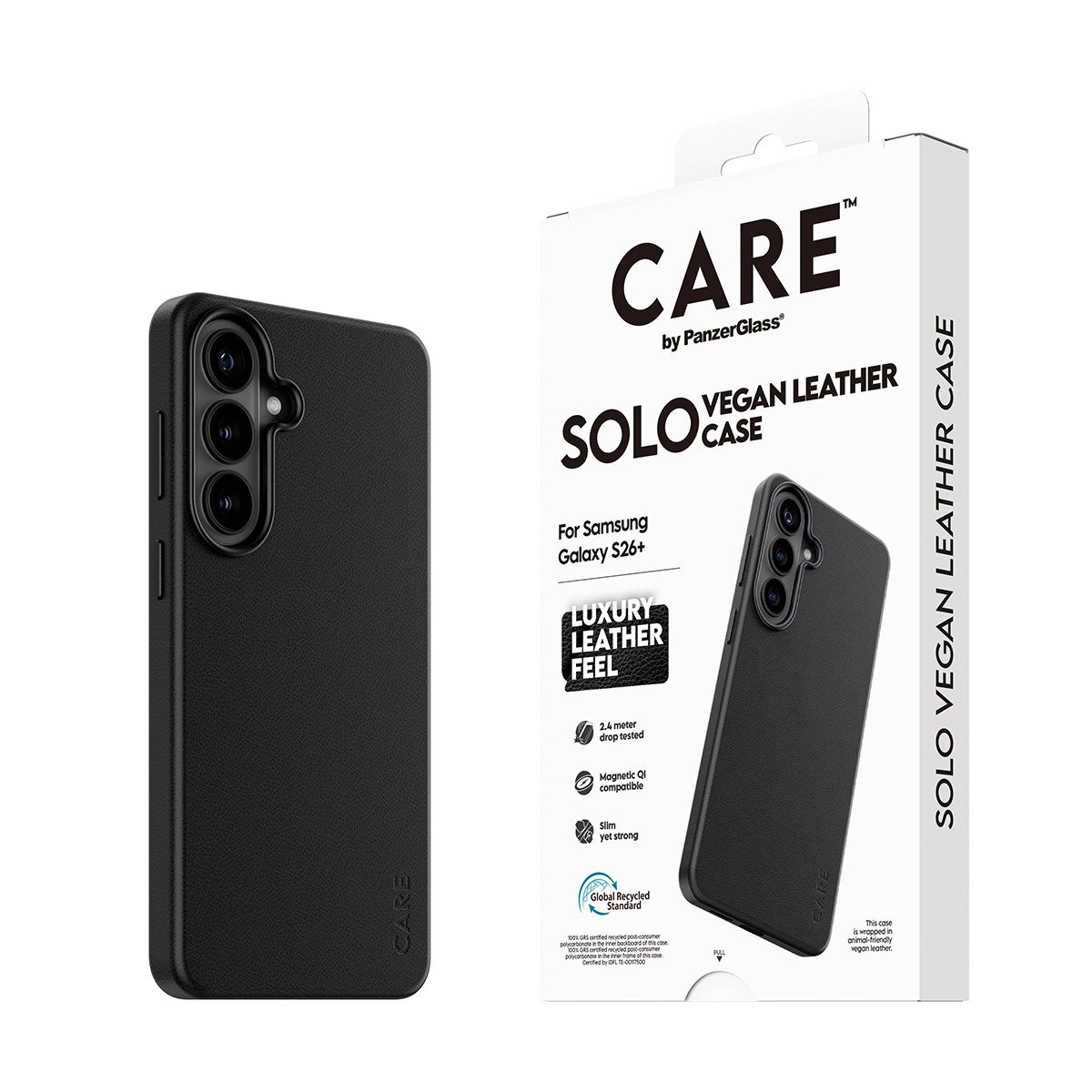 CARE™ by PanzerGlass® Solo Case Black w. Qi Samsung Galaxy S26+