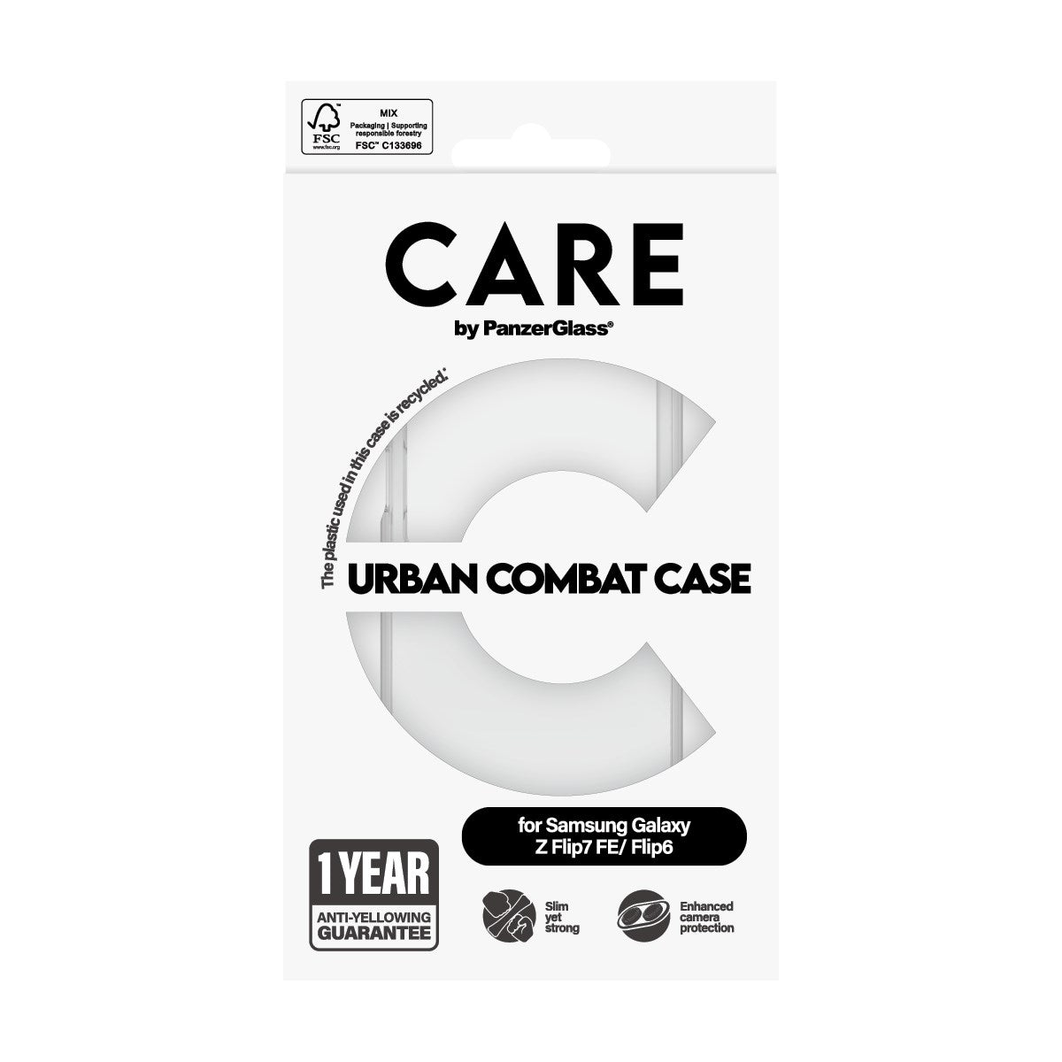 CARE by PanzerGlass® Flagship Case Urban Combat w. Clear Frame Samsung Galaxy Z Flip7 FE | Flip6