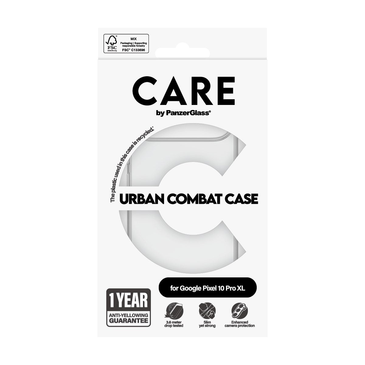 CARE by PanzerGlass® Flagship Case Transparent Urban Combat w. Clear Frame Google Pixel 10 Pro XL