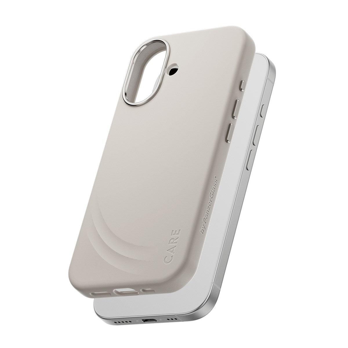 CARE™ by PanzerGlass® Flow Case Vanilla w. Haptic Button & MagSafe iPhone 17