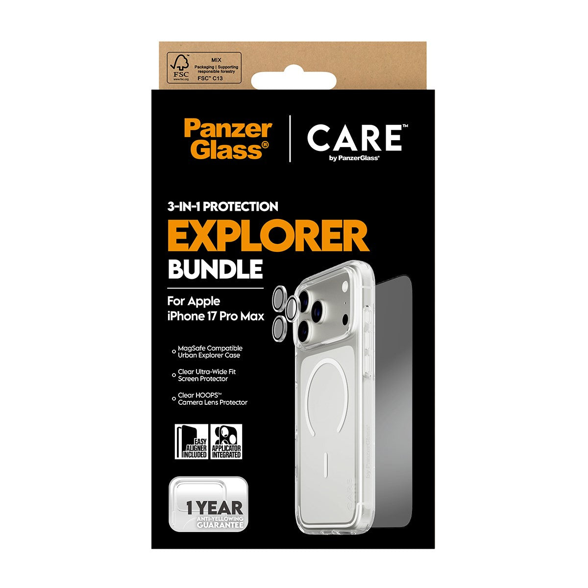 PanzerGlass® | CARE™ by PanzerGlass® 3-in-1 Bundle iPhone 17 Pro Max