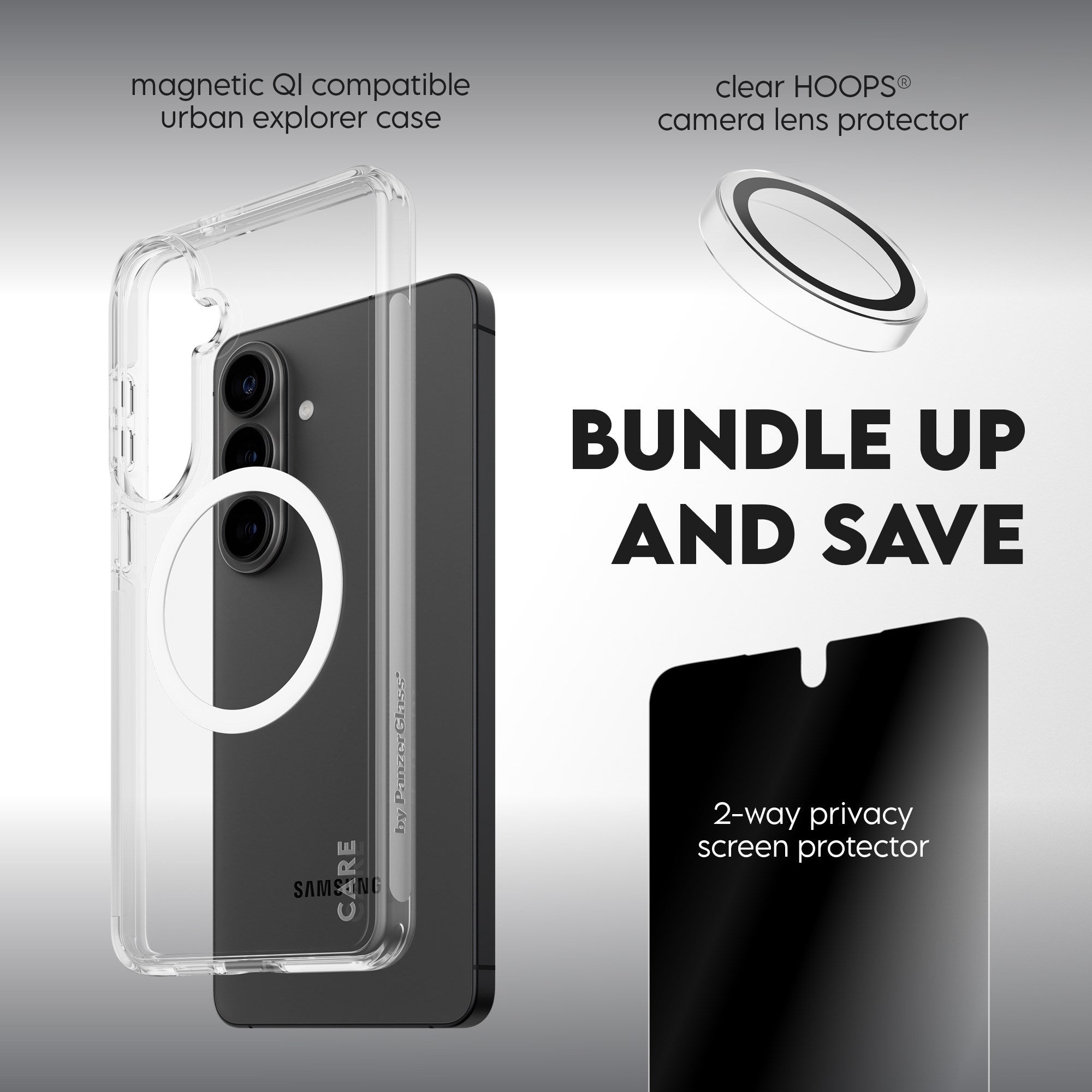 PanzerGlass® | CARE™ by PanzerGlass® Privacy 3-in-1 Bundle Samsung Galaxy S26+