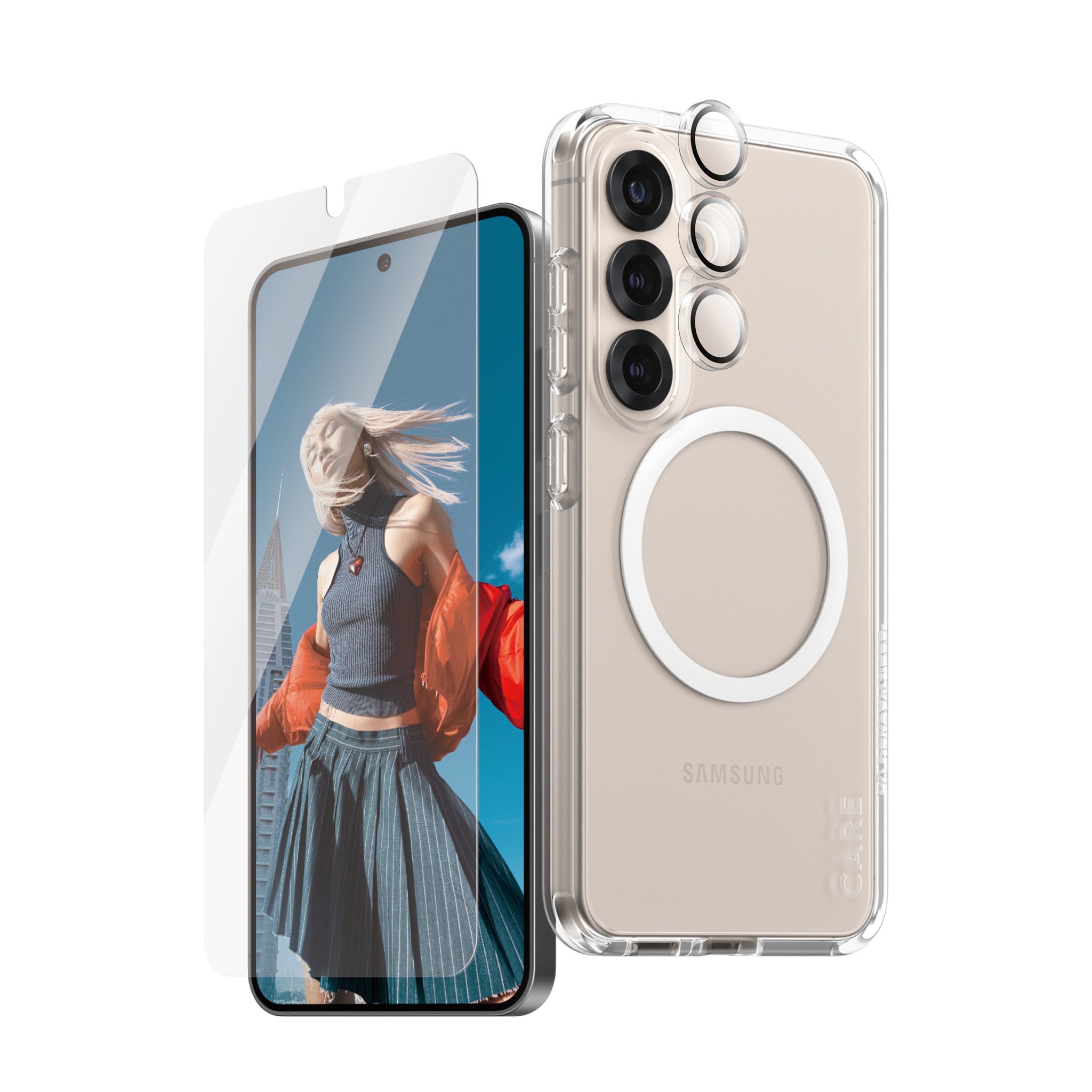 CARE by PanzerGlass® Flagship 3-in-1 Bundle Samsung Galaxy S25