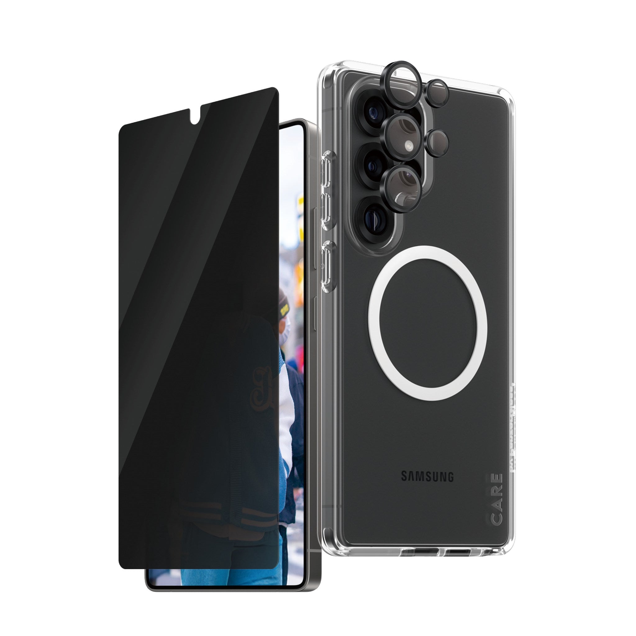 CARE by PanzerGlass® Flagship 3-in-1 Privacy Bundle Samsung Galaxy S25 Ultra