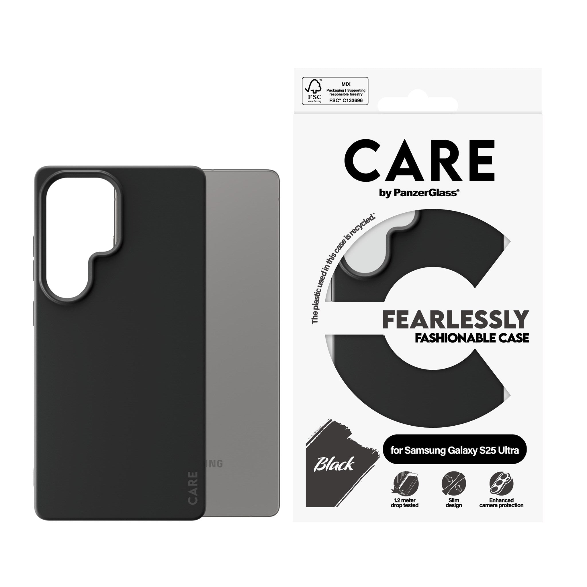 CARE by PanzerGlass® Fashionable Case Black Samsung Galaxy S25 Ultra