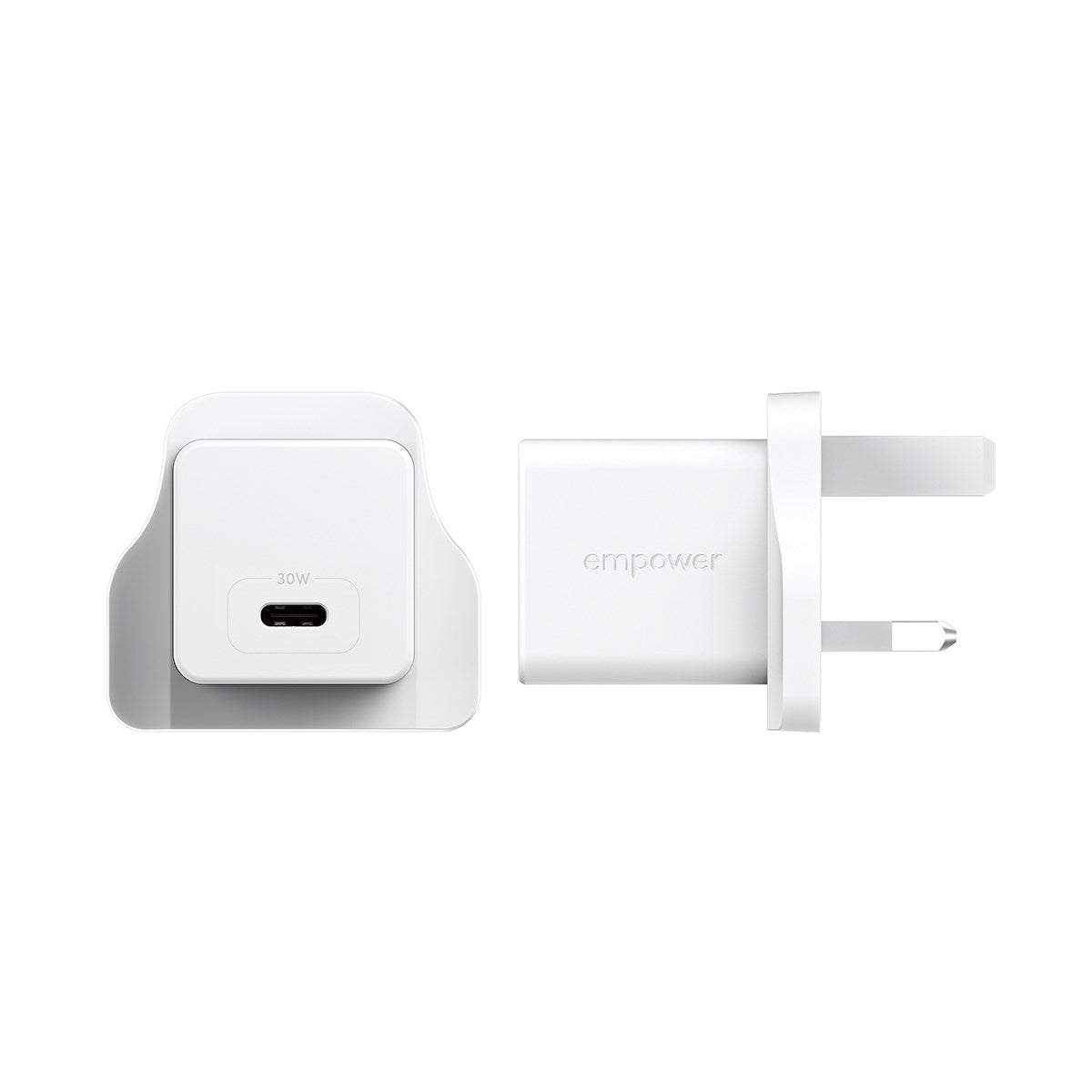 empower™ by PanzerGlass® Turbo 30W Charger Single USB-C | UK Plug | Silver White