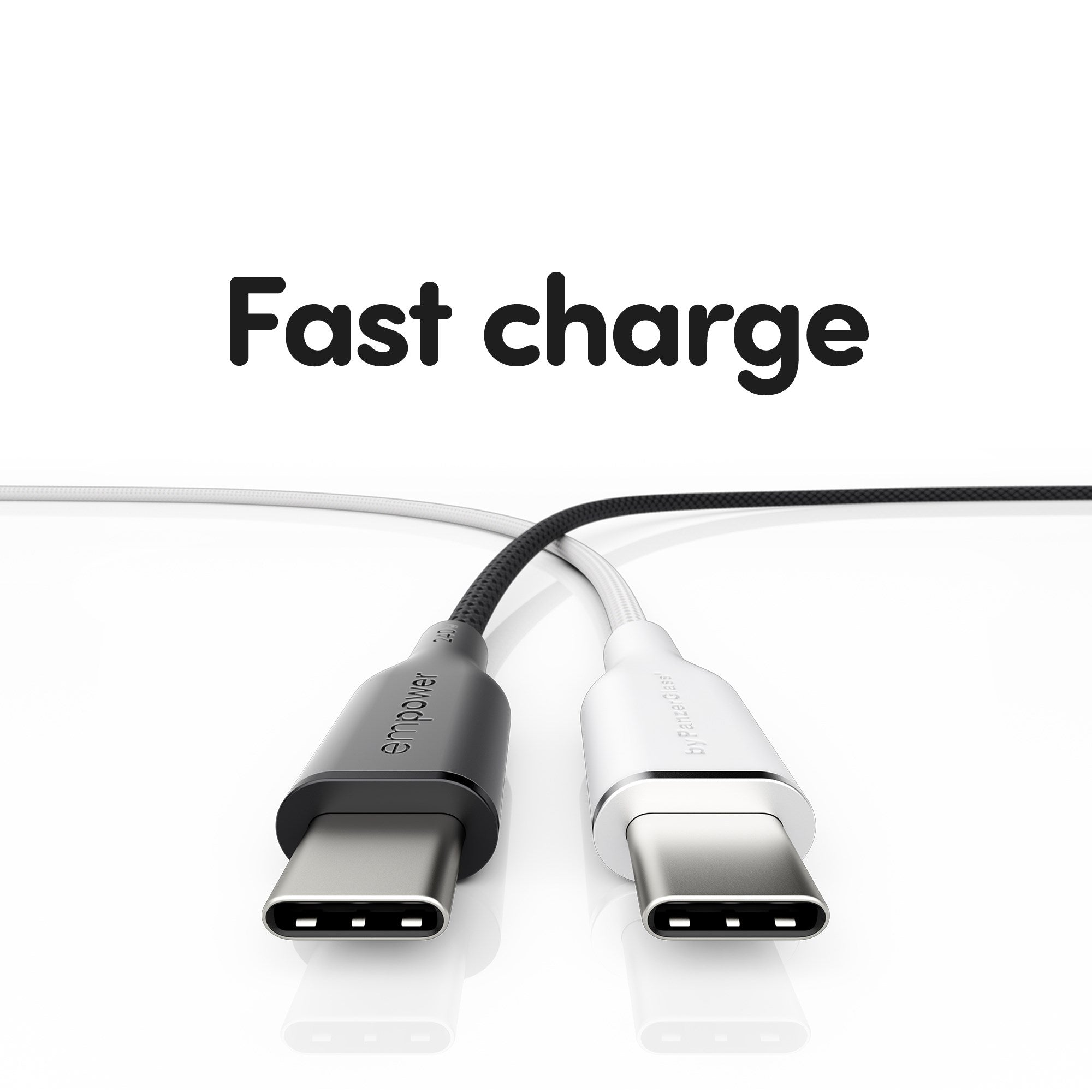 empower™ by PanzerGlass® Racing 240W USB-C to USB-C Cable | USB 2.0 | 1.2M | Space Black