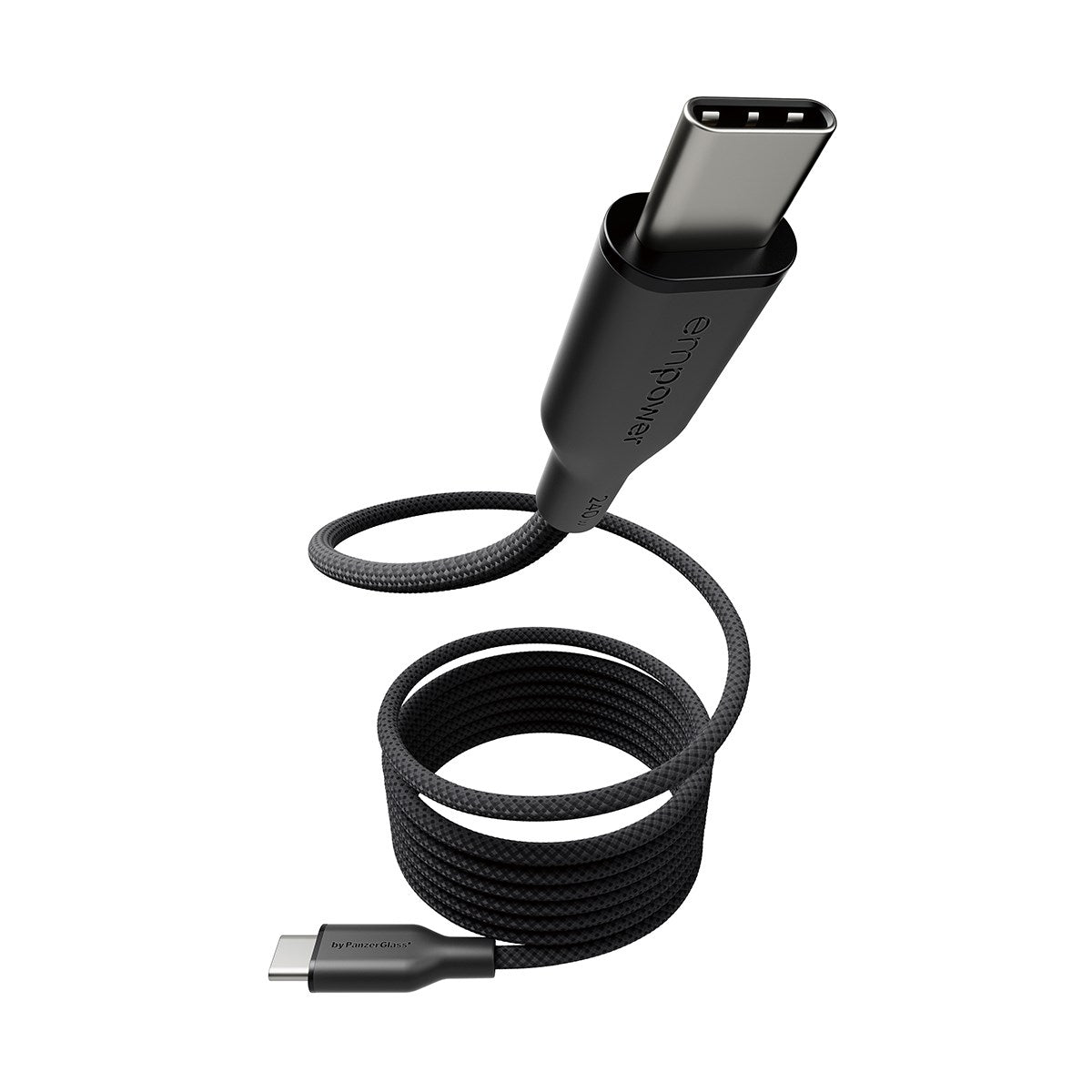 empower™ by PanzerGlass® Magnetic 240W USB-C to USB-C Cable | USB 2.0 | 1.5M | Space Black
