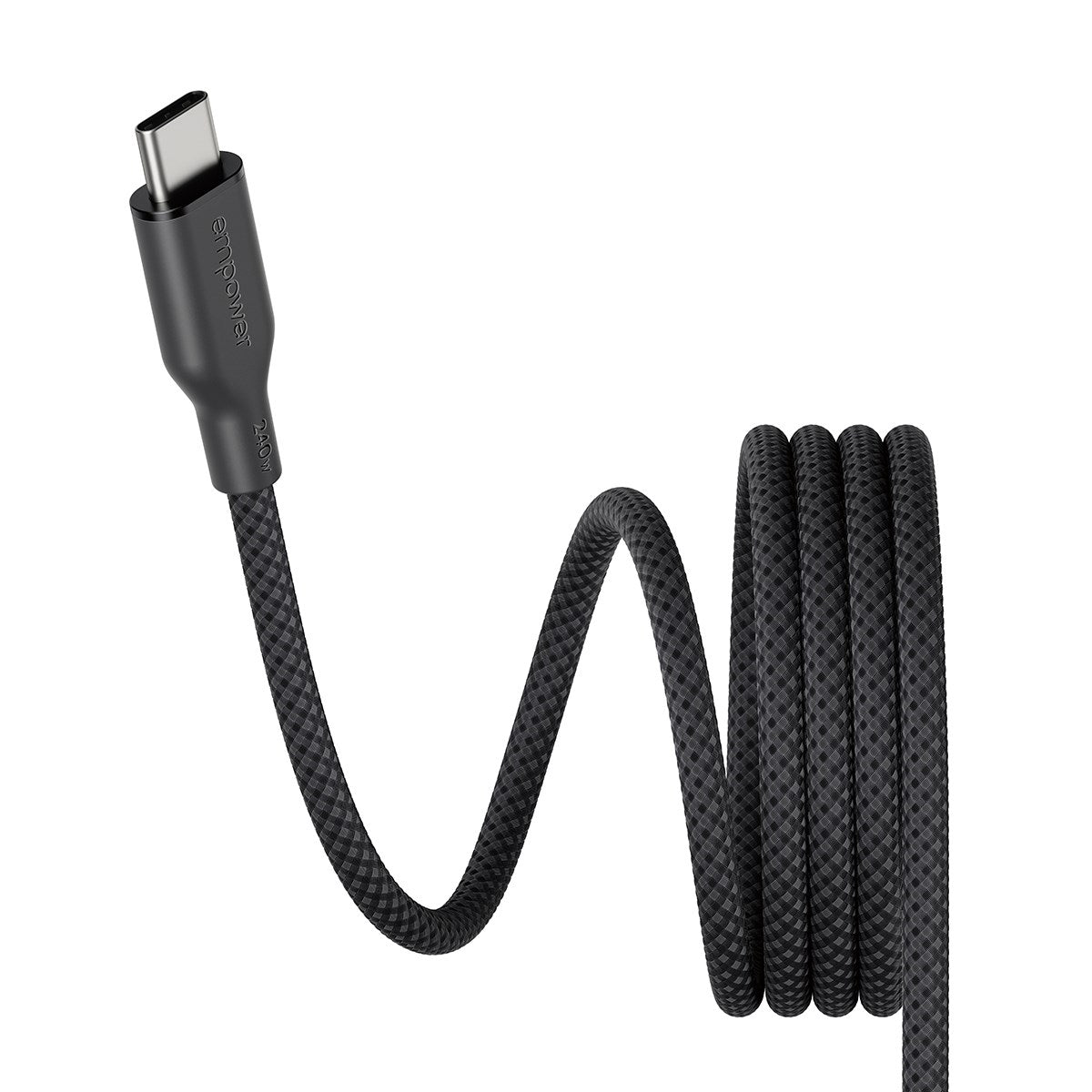 empower™ by PanzerGlass® Magnetic 240W USB-C to USB-C Cable | USB 2.0 | 1.5M | Space Black