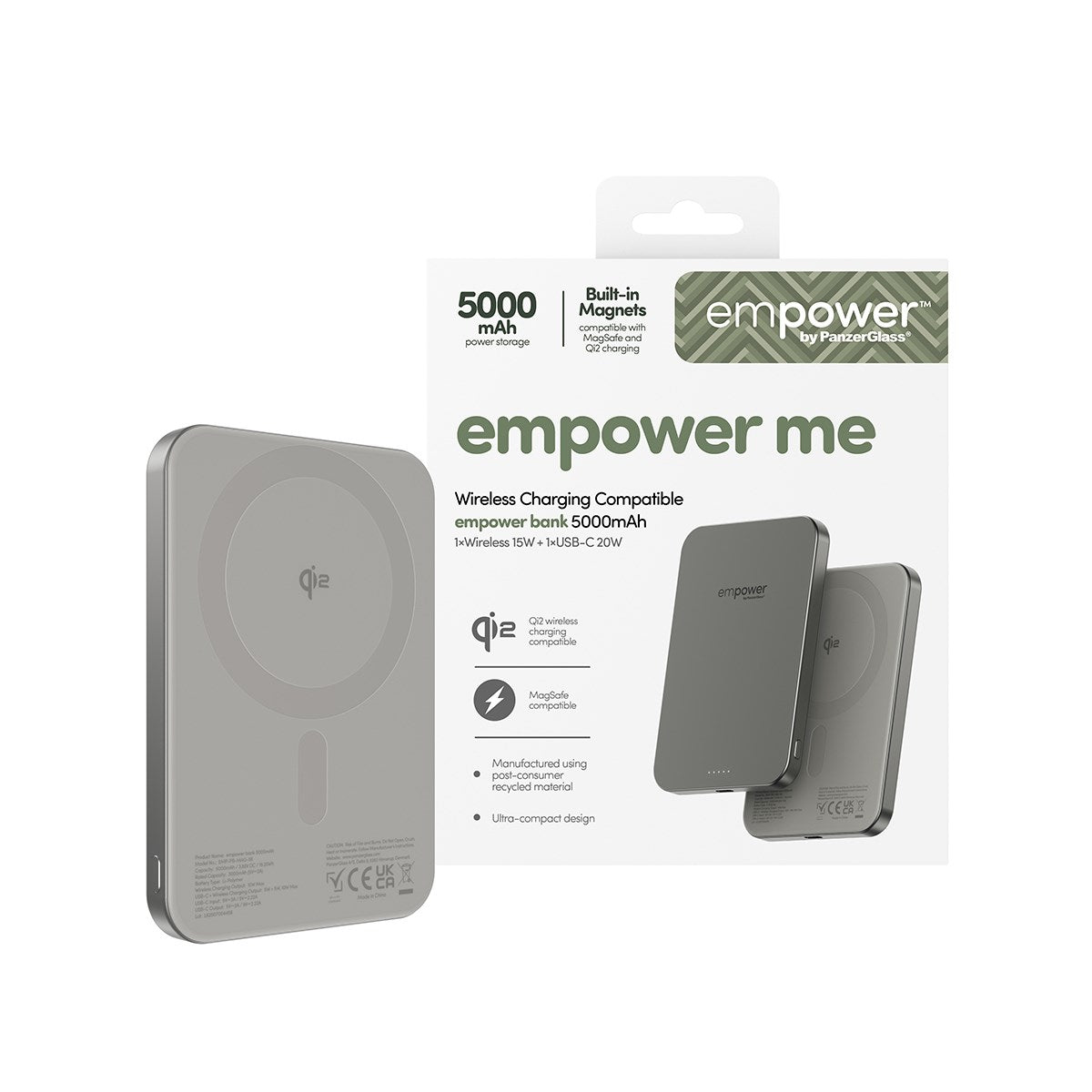 empower™ by PanzerGlass® empower™ Bank | 5000mAh | Titanium
