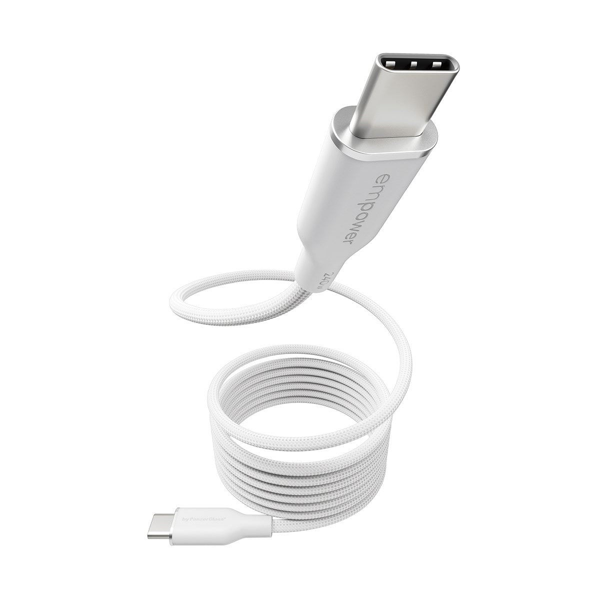 empower™ by PanzerGlass® Magnetic 240W USB-C to USB-C Cable | USB 2.0 | 1.5M | Silver White
