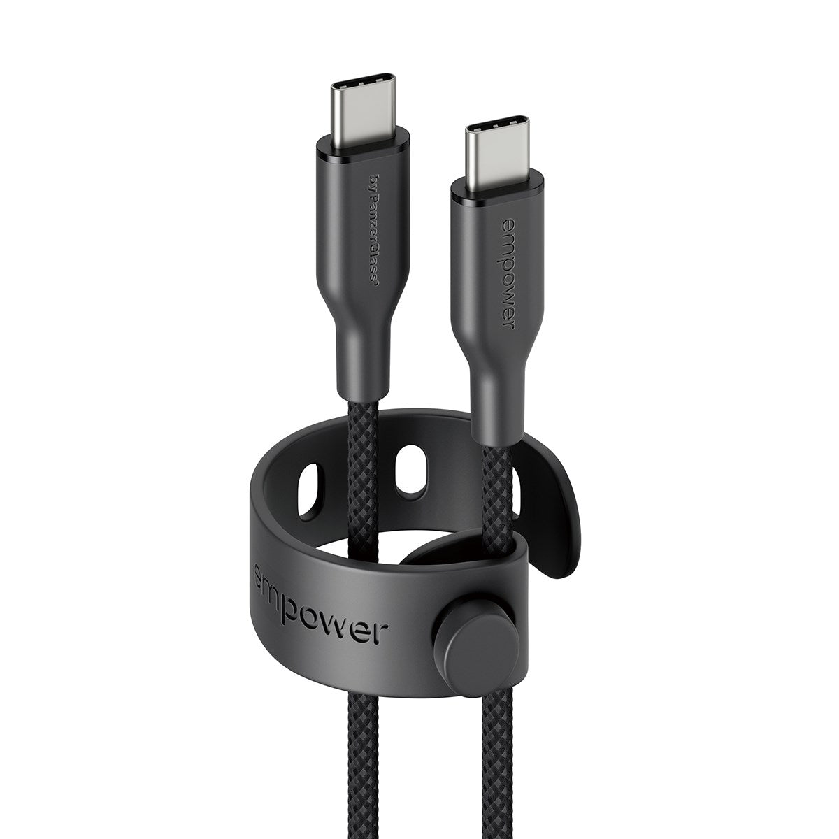 empower™ by PanzerGlass® Racing 60W USB-C to USB-C Cable | USB 2.0 | 2M | Space Black