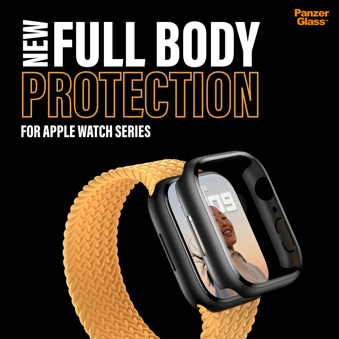 PanzerGlass® Screen Protection Full Body Apple Watch Series 9 | 8 | 7 | 41mm | Transparent