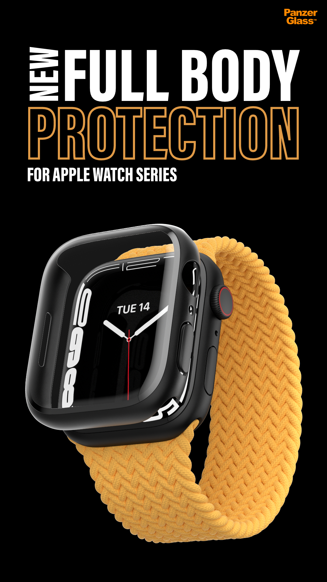 PanzerGlass® Screen Protection Full Body Apple Watch Series 9 | 8 | 7 | 41mm | Transparent