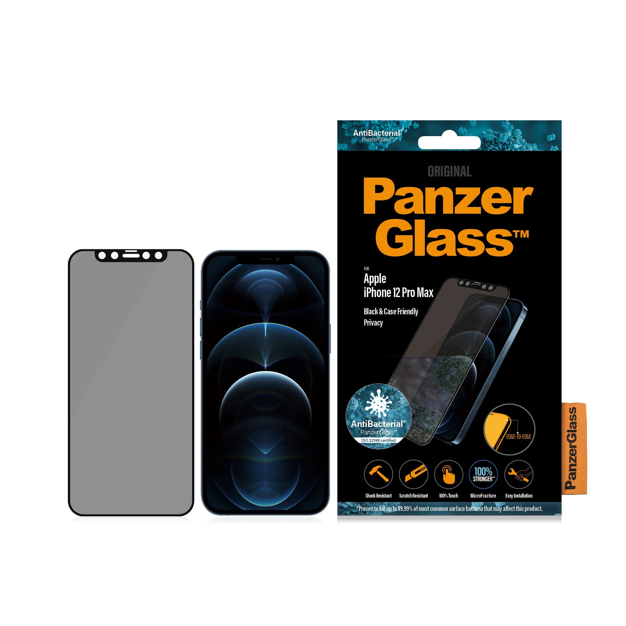PanzerGlass® Privacy Screen Protector iPhone 12 Pro Max | Edge-to-Edge