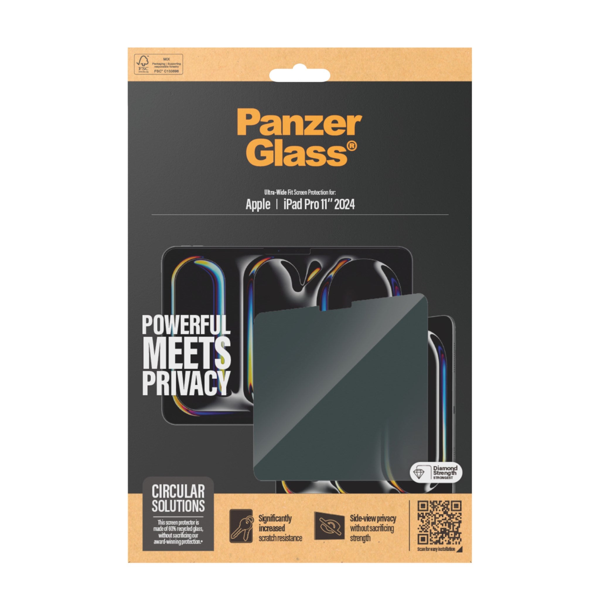 PanzerGlass® Privacy Screen Protector PanzerGlass® iPad Pro 11'' (2024) | Ultra-Wide Fit