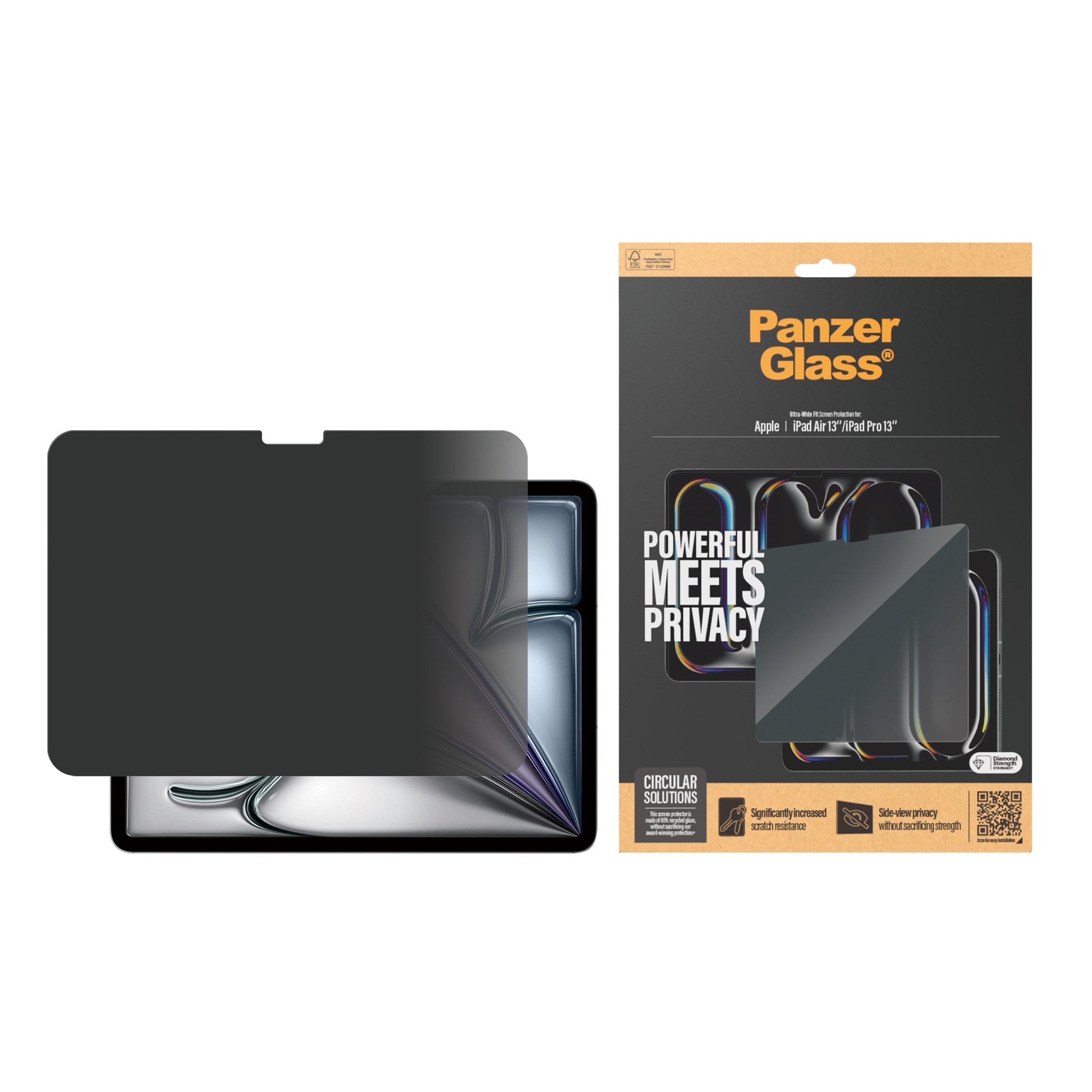 PanzerGlass® Privacy Screen Protector iPad Air 13'' (2024-2025) | iPad Pro 13'' (2024) | Ultra-Wide Fit