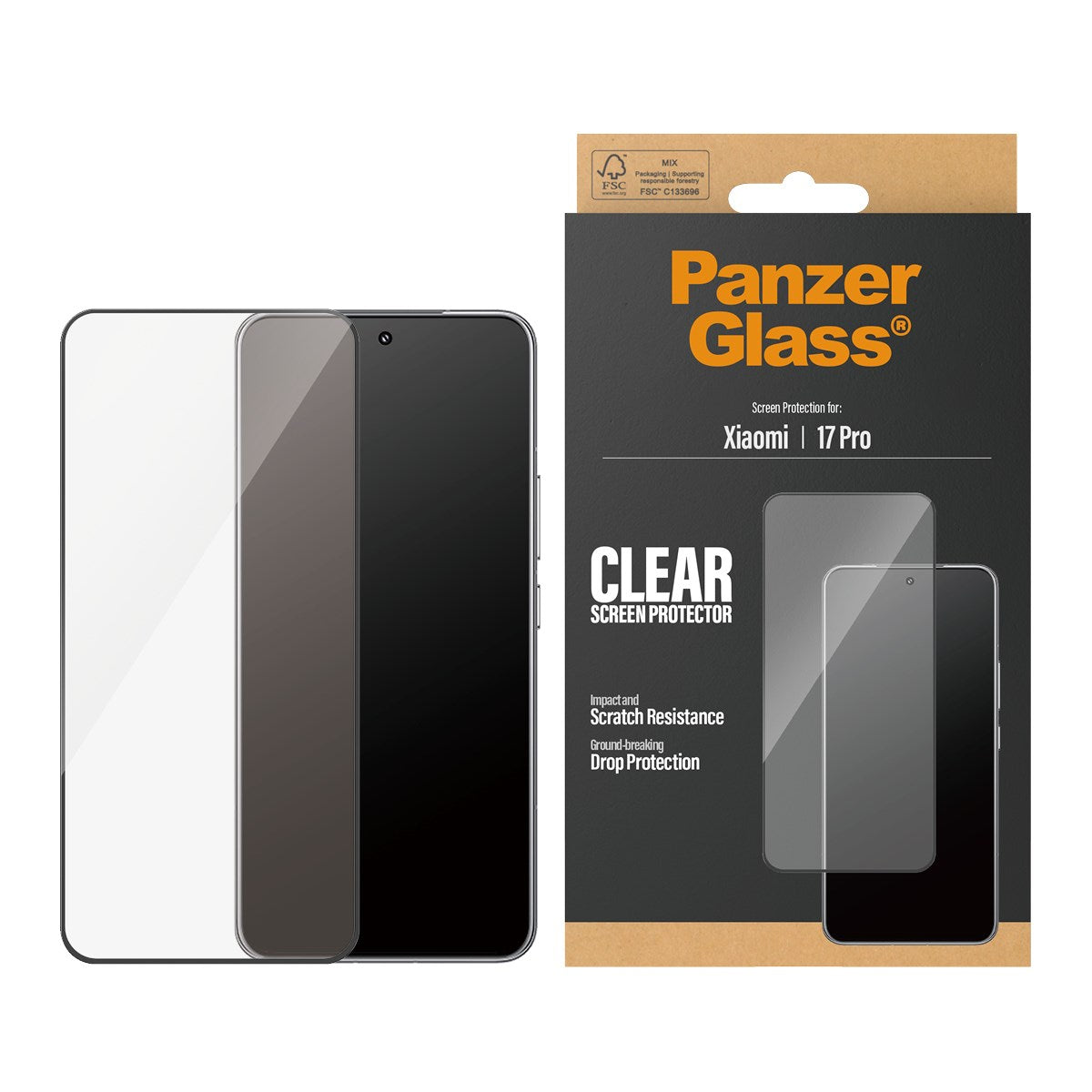 PanzerGlass® Screen Protector Xiaomi 17 Pro | Ultra-Wide Fit