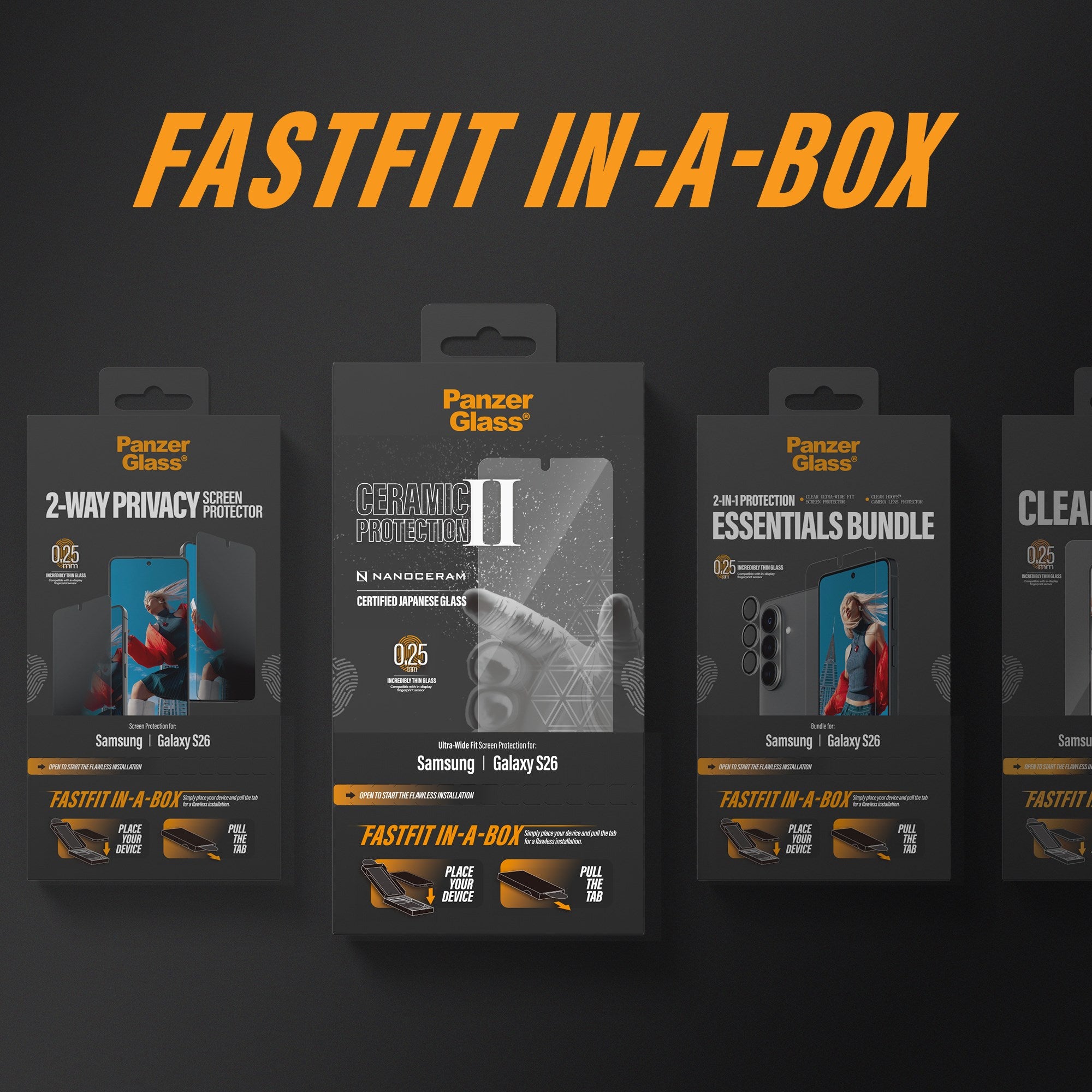 PanzerGlass® Screen Protector Samsung Galaxy S26 | Ultra-Wide Fit w. FASTFIT IN-A-BOX