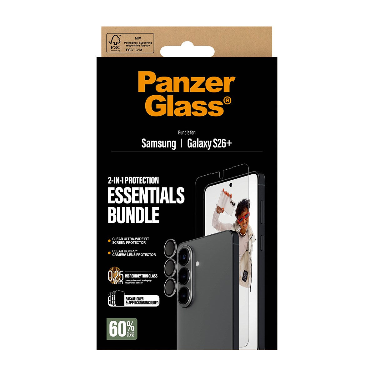 PanzerGlass® Hoops® 2-in-1 Bundle Samsung Galaxy S26+ | Ultra-Wide Fit