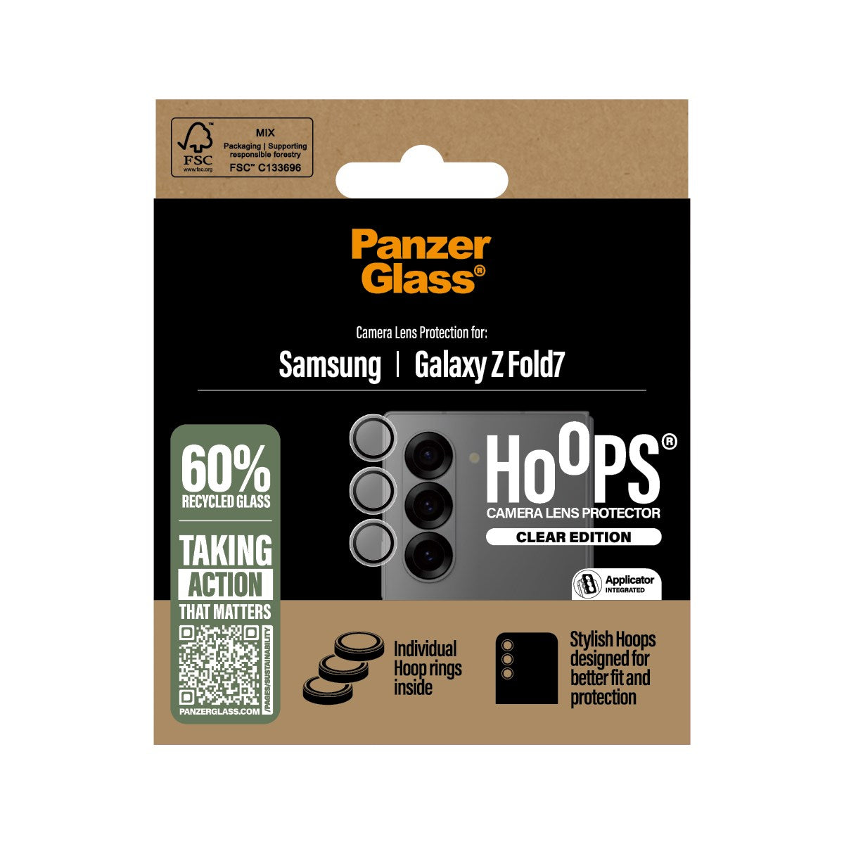 PanzerGlass® Hoops® Camera Lens Protector Transparent Samsung Galaxy Z Fold7