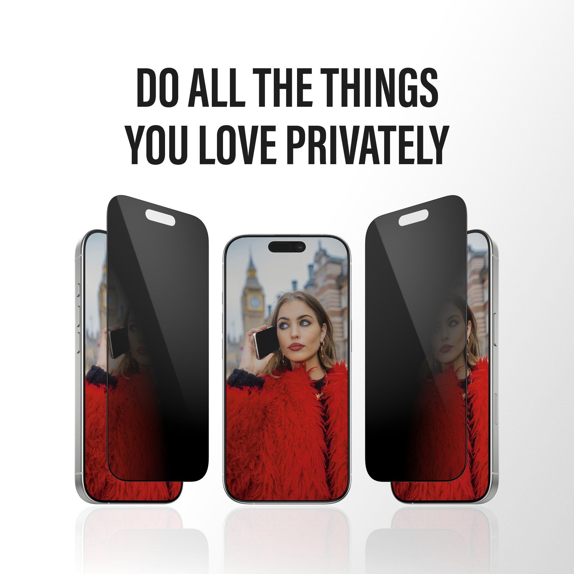 thumbnail image 2 of Removable & Reusable 2-Way Privacy Screen For IPhone 16 Pro Max Portrait Tint 2 of 13