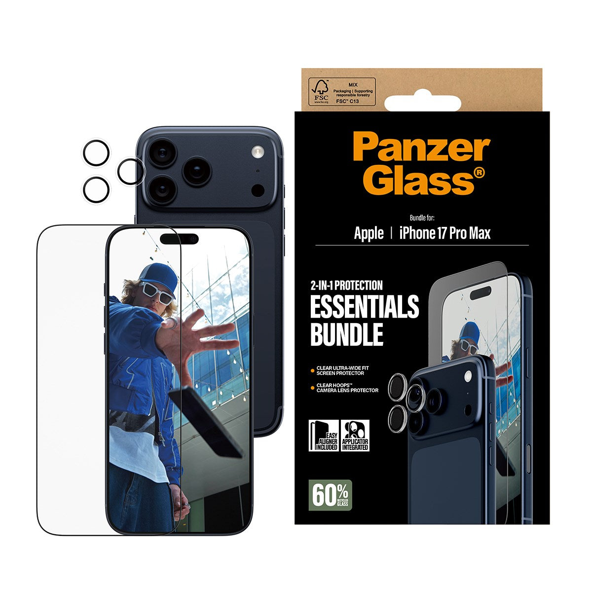 PanzerGlass® 2-in-1 Essentials Bundle iPhone 17 Pro Max