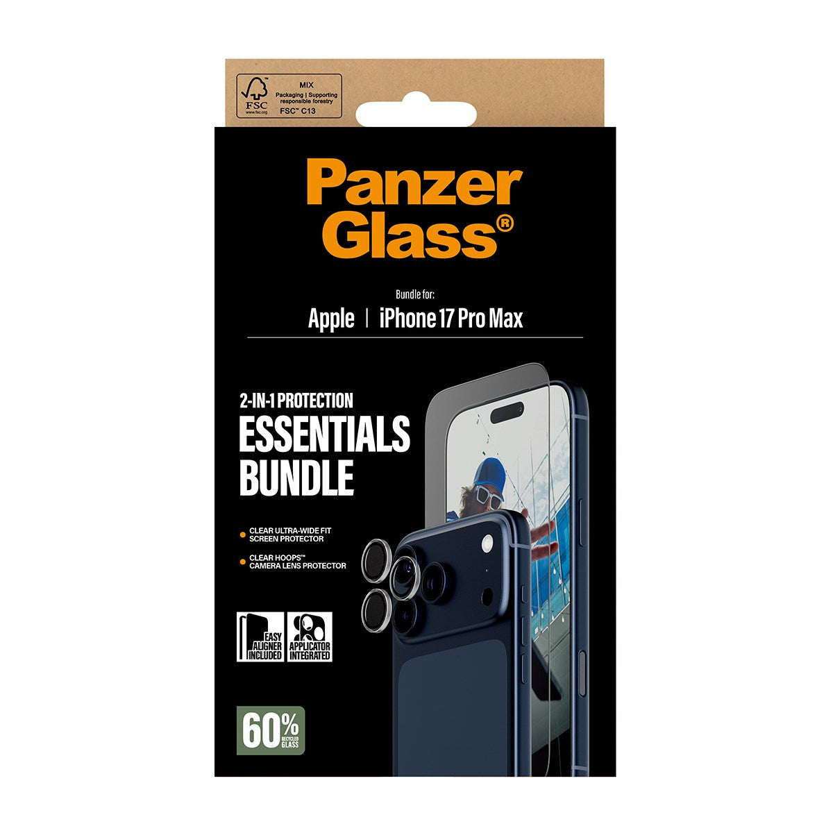 PanzerGlass® 2-in-1 Essentials Bundle iPhone 17 Pro Max