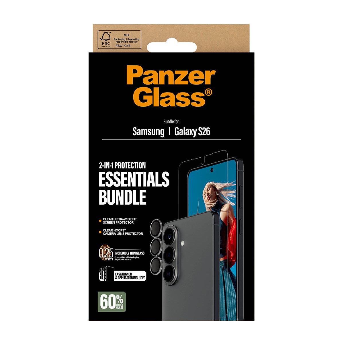 PanzerGlass® Hoops® 2-in-1 Bundle Samsung Galaxy S26 | Ultra-Wide Fit