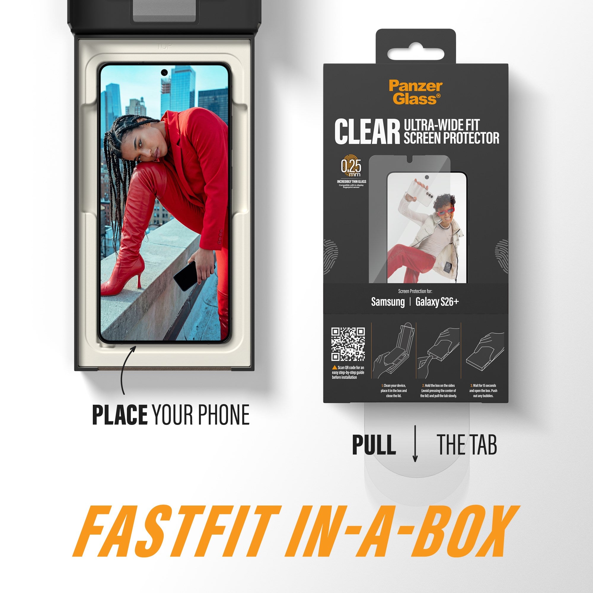 PanzerGlass® Screen Protector Samsung Galaxy S26+ | Ultra-Wide Fit w. FASTFIT IN-A-BOX