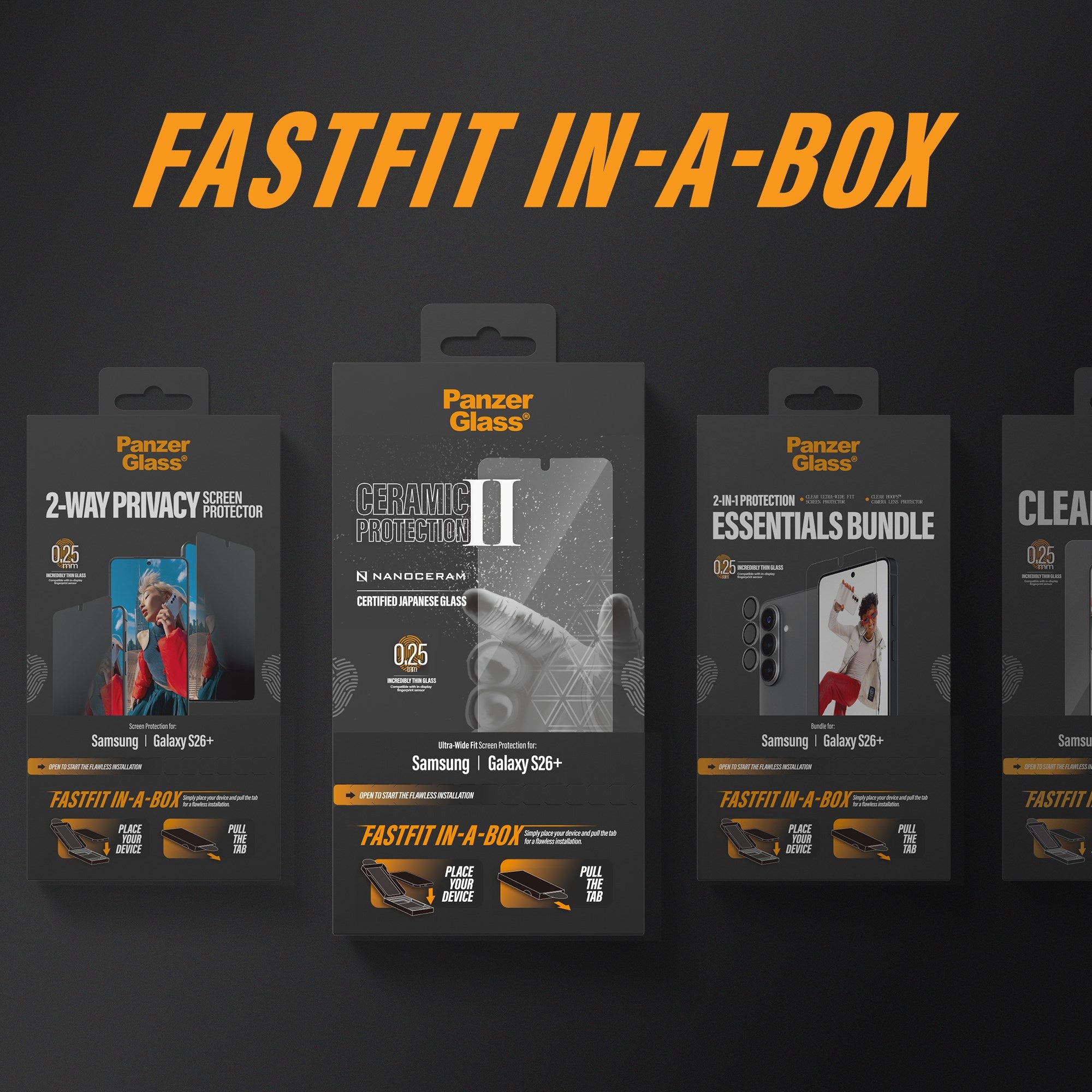 PanzerGlass® Screen Protector Samsung Galaxy S26+ | Ultra-Wide Fit w. FASTFIT IN-A-BOX