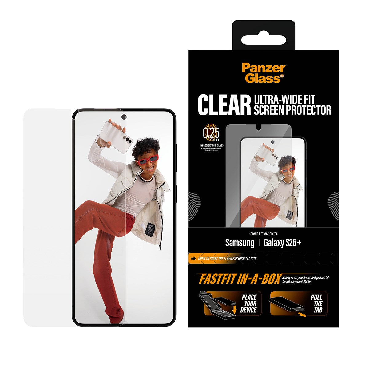 PanzerGlass® Screen Protector Samsung Galaxy S26+ | Ultra-Wide Fit w. FASTFIT IN-A-BOX